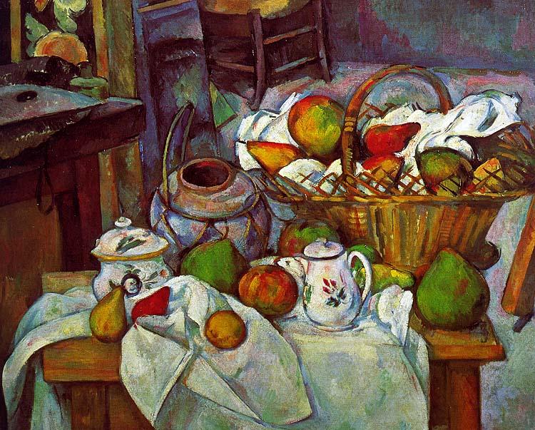 Paul Cezanne Vessels, Basket and Fruit Sweden oil painting art